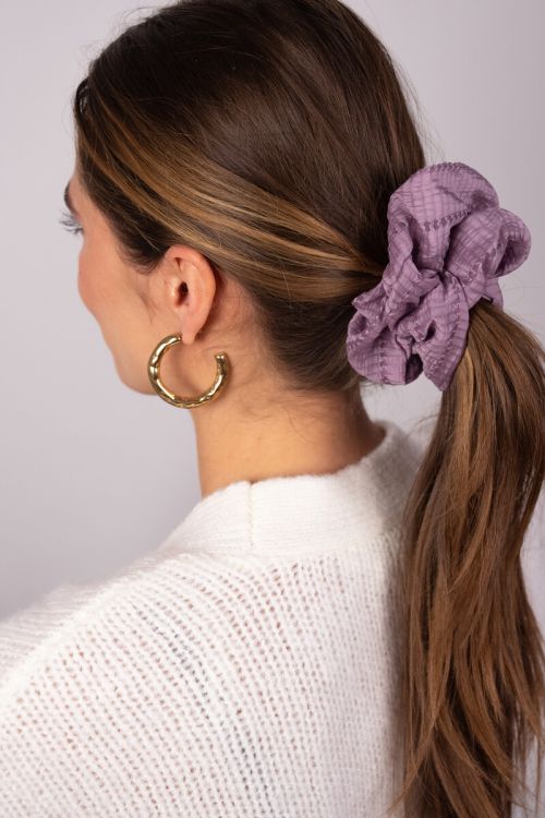 Purple scrunchie with texture | My Jewellery