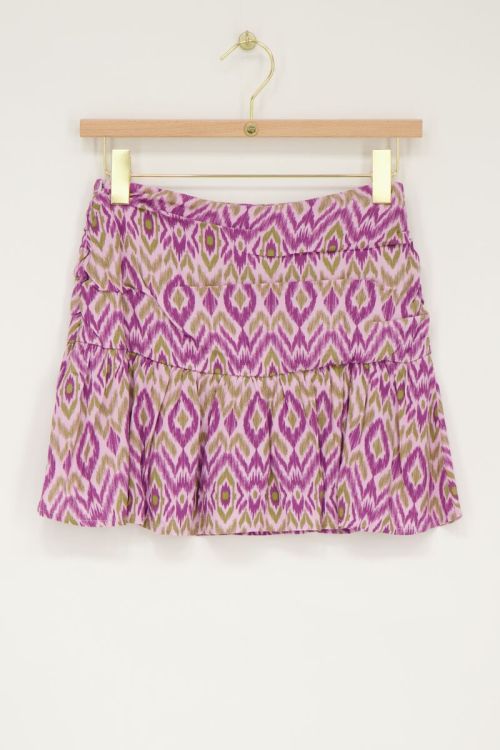 Purple skort with aztec print