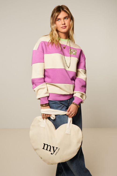 Purple striped sweatshirt "Muse" | My Jewellery