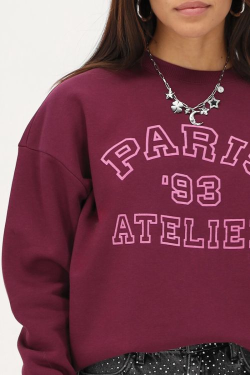 Purple sweatshirt "Paris 93 atelier" | My Jewellery