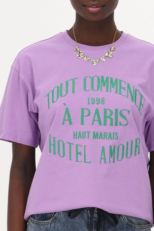 Lilac T-shirt "Hotel Amour" | My Jewellery
