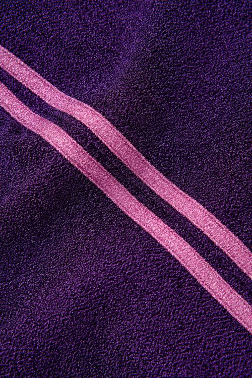 Purple wide leg lurex trousers with stripes | My Jewellery