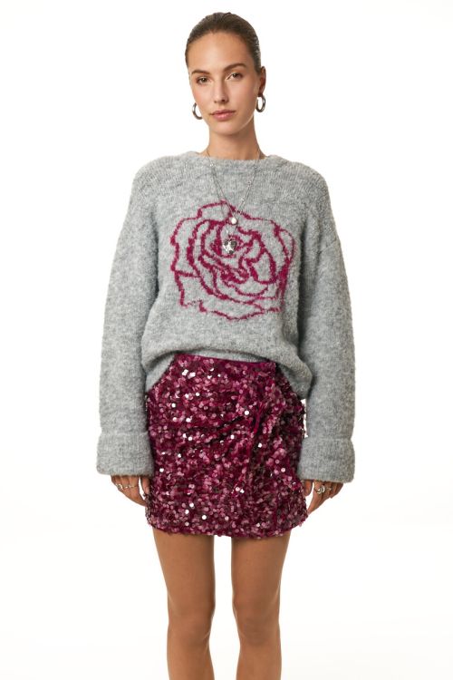 Purple wrap skirt with bow and sequins | My Jewellery