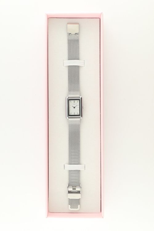 Rectangular watch with fine chain strap | My Jewellery