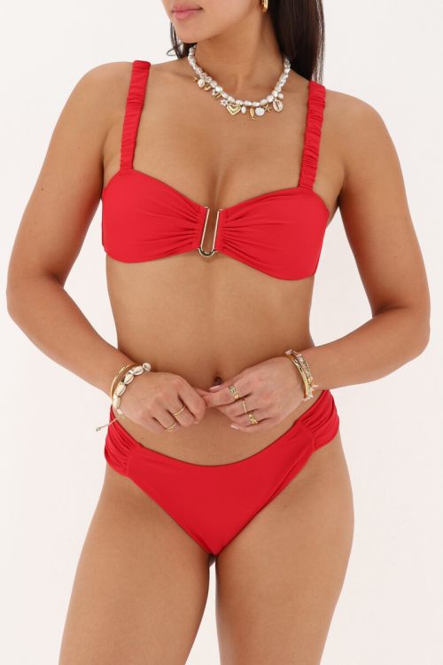 Red bandeau bikini top U-shape | My Jewellery