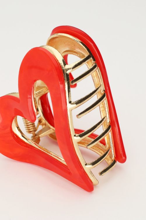 Red hair clip with heart | My Jewellery