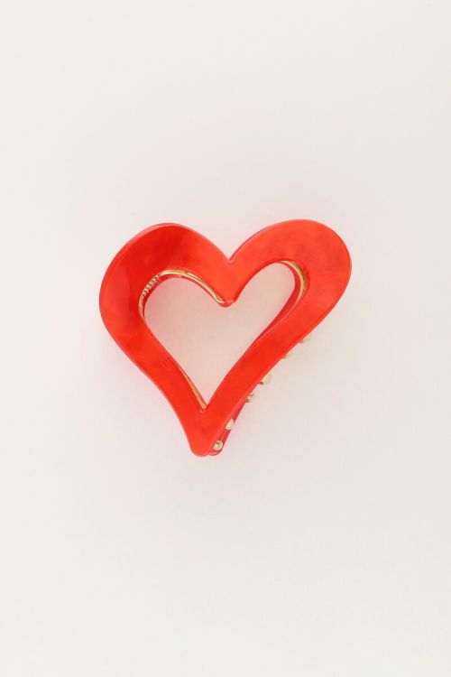 Red hair clip with heart | My Jewellery