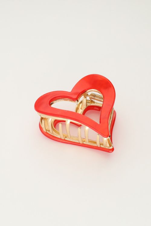 Red hair clip with heart | My Jewellery