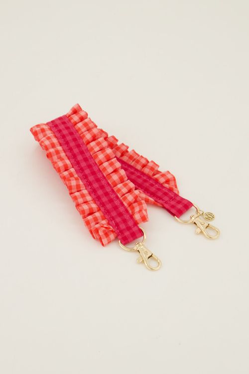 Pink phone cord with plaid | My Jewellery