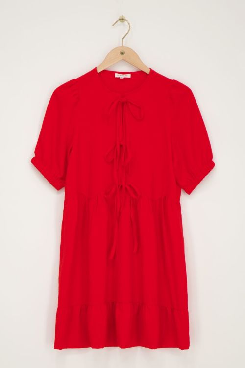 Red wide dress with bows | My Jewellery