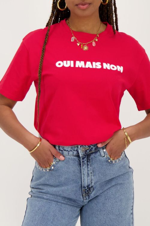 Red T-shirt Oui mais non | My Jewellery