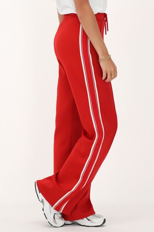 Red wide leg with side stripe | My Jewellery