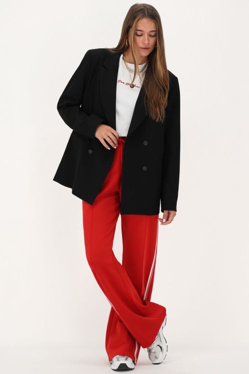 Red wide leg with side stripe | My Jewellery