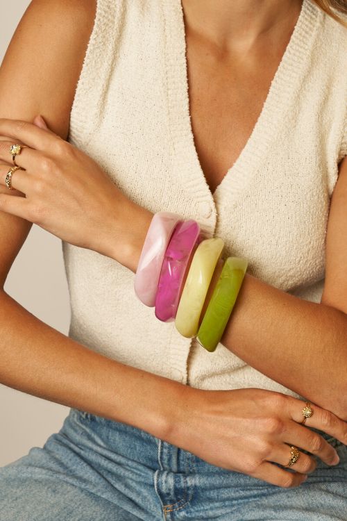 Green resin bangle | My Jewellery