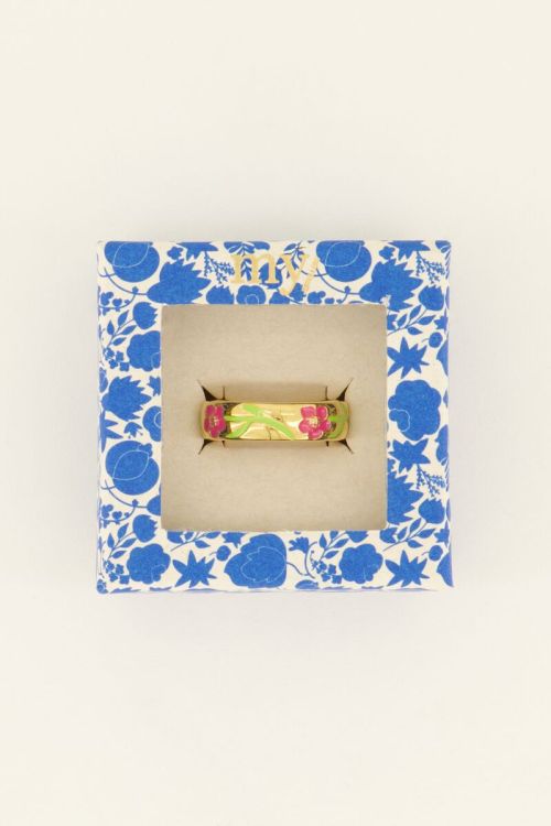 Casa fiore ring met roze bloemen | My Jewellery