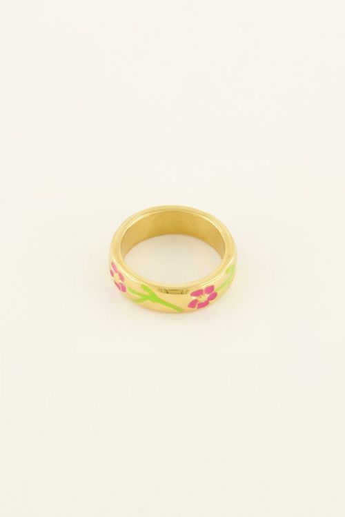 Casa fiore ring met roze bloemen | My Jewellery