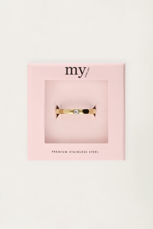 Ring with clear rhinestones | My Jewellery