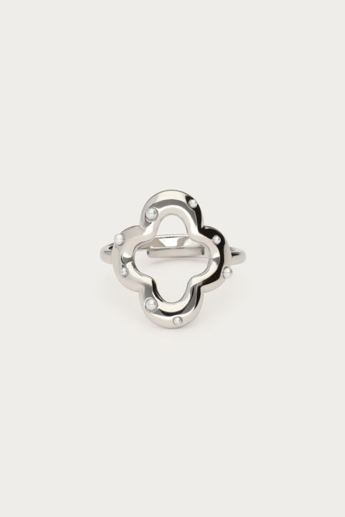 Ring with clover & faux pearls | My Jewellery