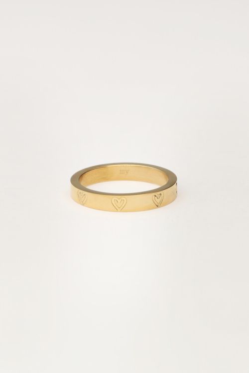Ring mit gravierten Herzen | My Jewellery