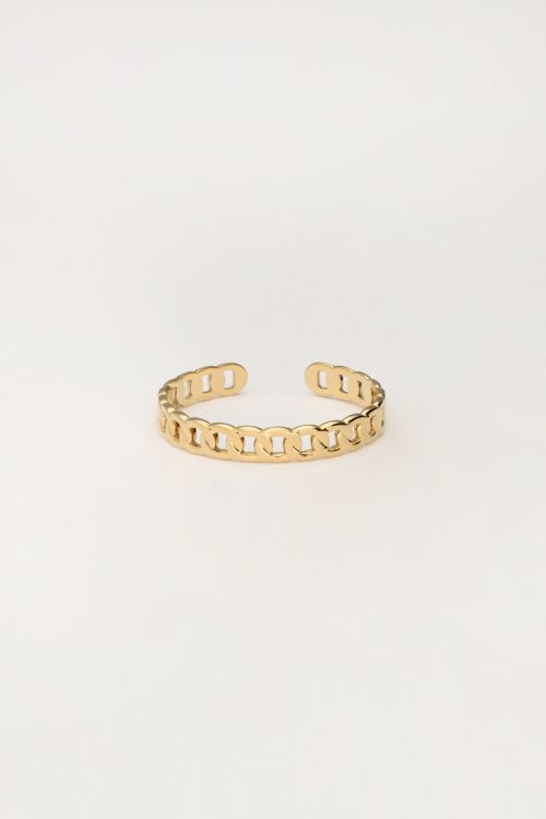 Ring with flat chain links | My Jewellery