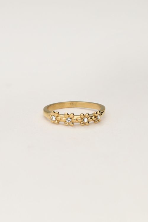 Ring with flowers & stones | My Jewellery