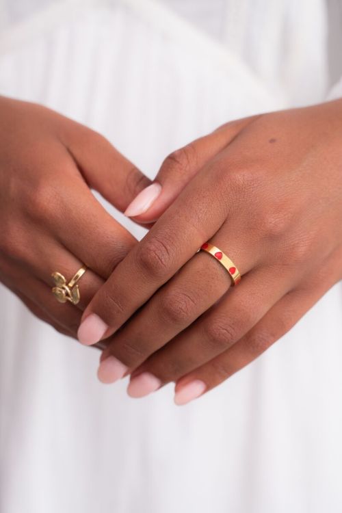 Ring with red hearts | My Jewellery