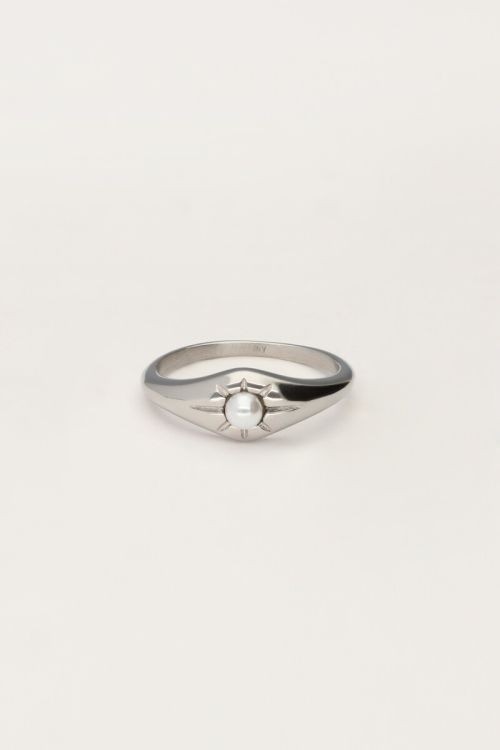 Bague soleil avec perle fantaisie