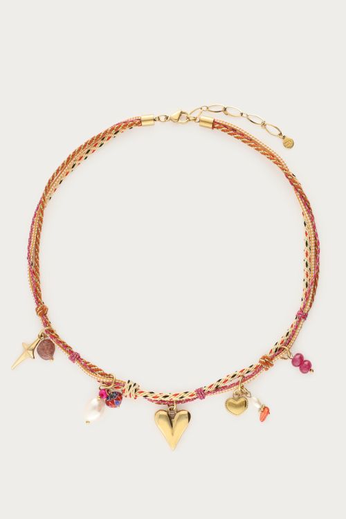 Collier en corde à charms Indian Summer