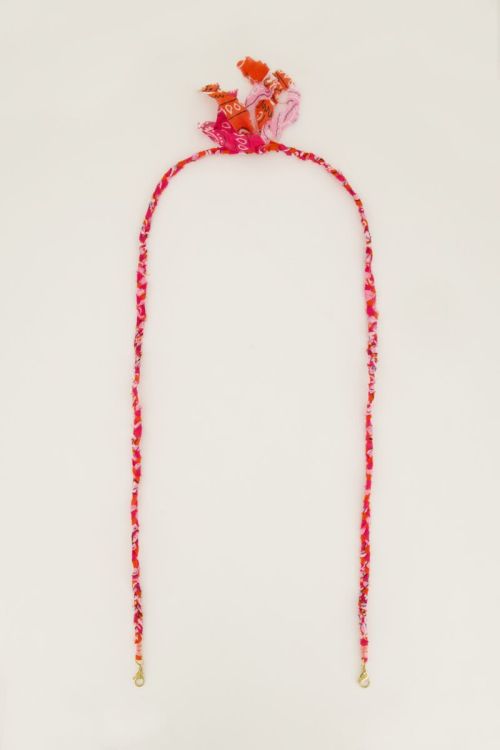 Roze & oranje bandana telefoonkoord 