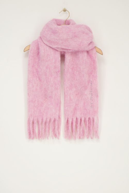 Pink scarf with tassles | My Jewellery