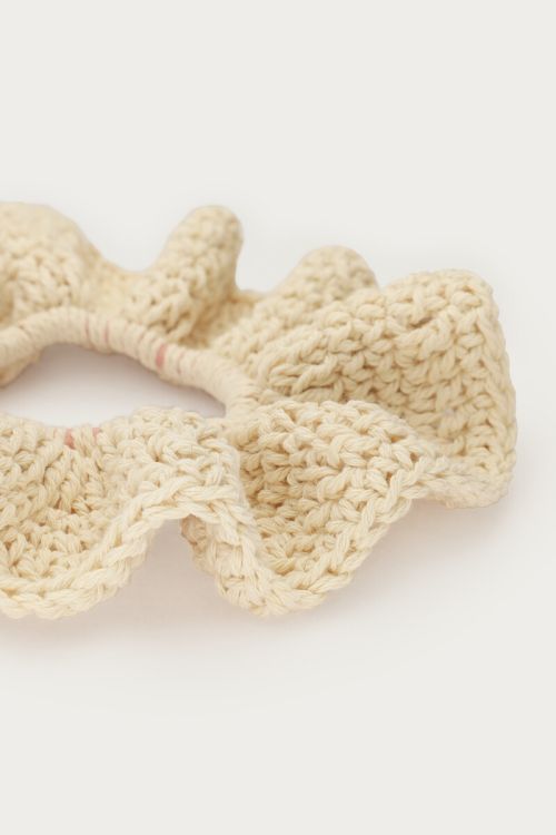 Scrunchie crochet beige  | My Jewellery