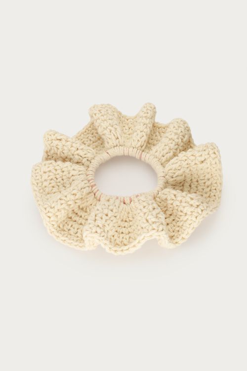 Scrunchie crochet beige  | My Jewellery