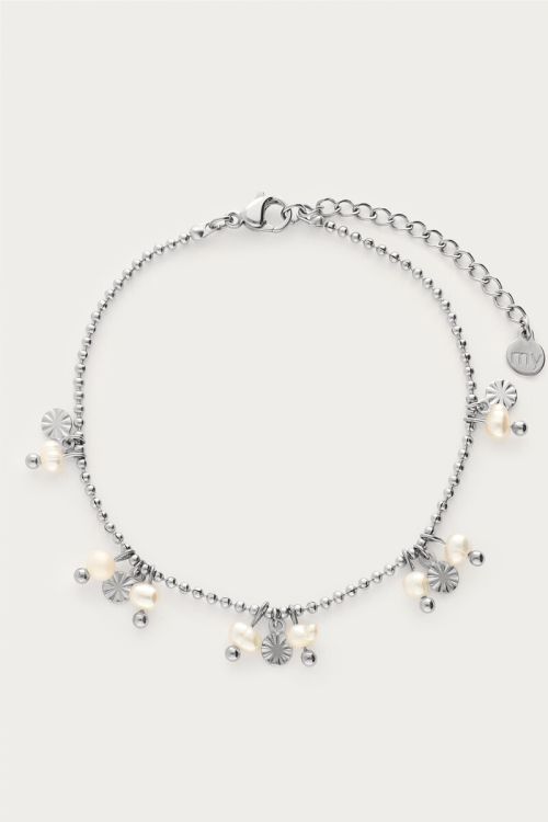 Shapes freshwater pearls & circles bracelet | My Jewellery