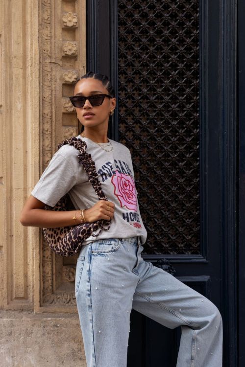 Grey T-shirt "Rue Saint Honore"