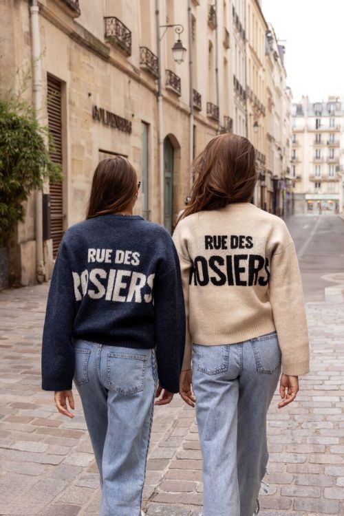Dark blue sweater "Rue des Rosiers" | My Jewellery