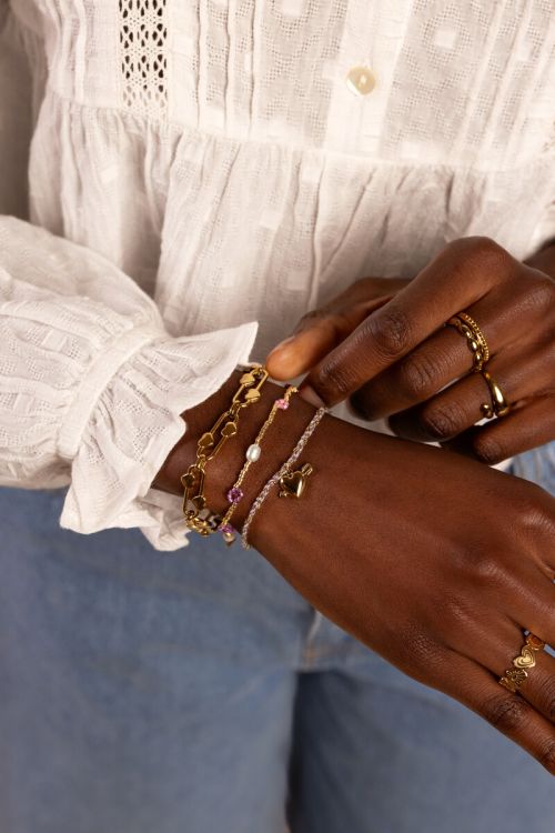 Bracelet Iconic ovale avec cœurs