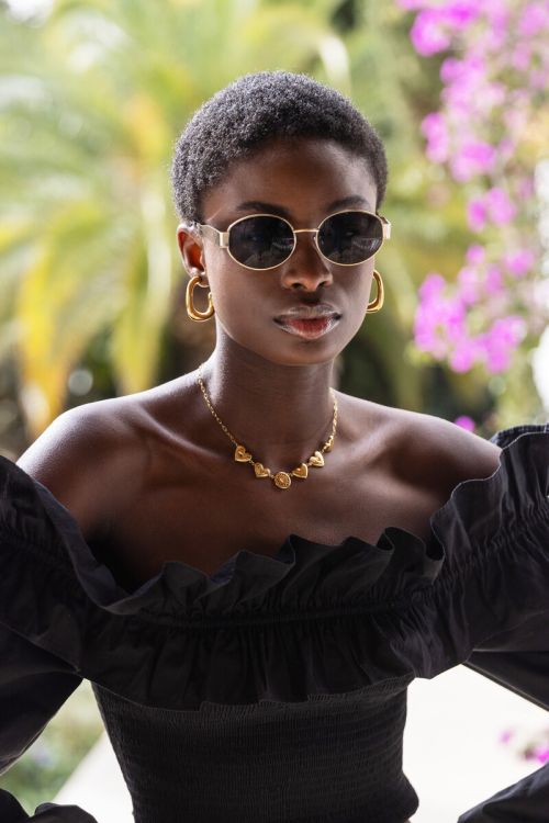The Billie silberfarbene Sonnenbrille