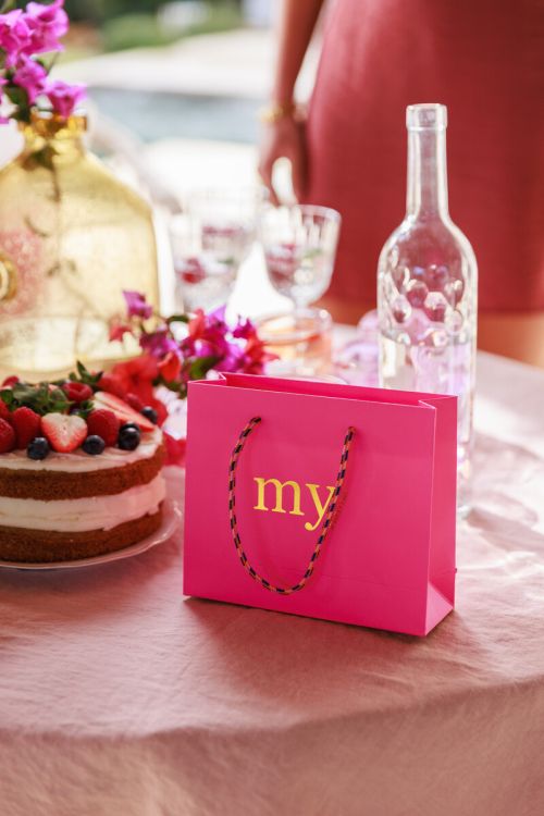 Petit sac cadeau rose