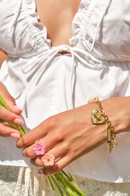 Botanical charm bracelet "art of summer"