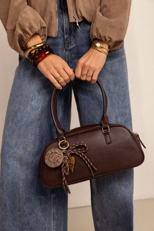 Dark brown bowling bag | My Jewellery