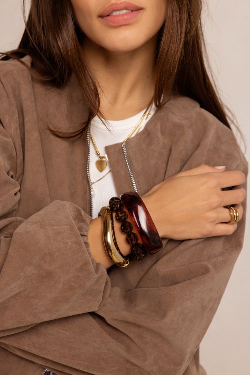 Brown resin bangle | My Jewellery