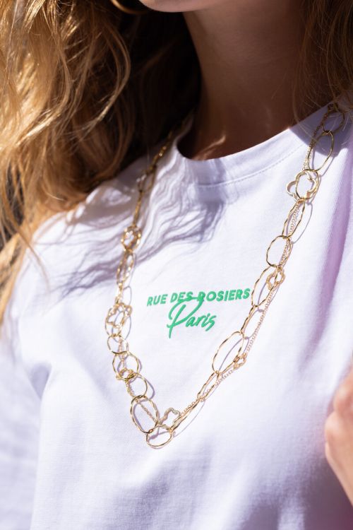 Necklace with coarse oval link with twist | My Jewellery