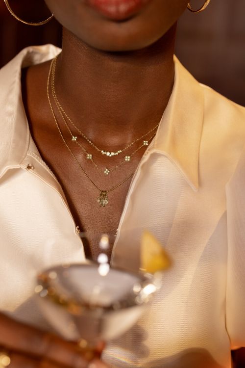 Collier Midnight avec strass fins