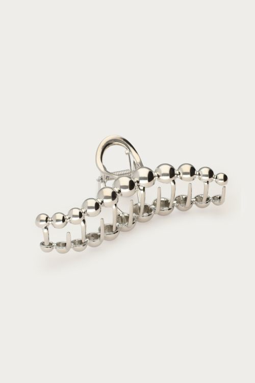 Silver polka dot hair clip | My Jewellery
