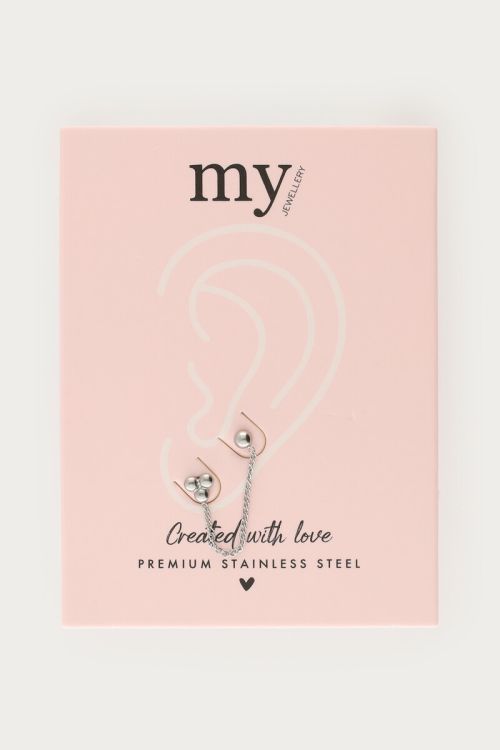 Single stud dots with chain | My Jewellery