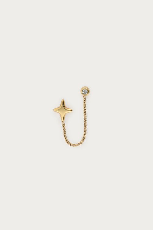 Single stud North Star with chain | My Jewellery