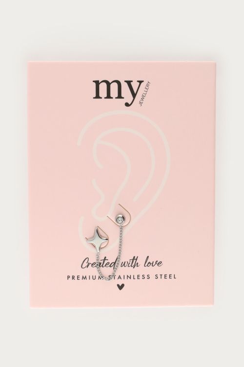 Single stud North Star with chain | My Jewellery