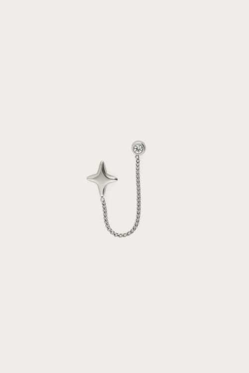 Single stud North Star with chain | My Jewellery