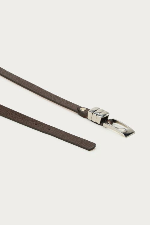 Small dark brown leather belt | My Jewellery