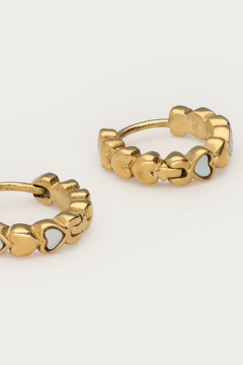 Small hoop earrings with hearts | My Jewellery